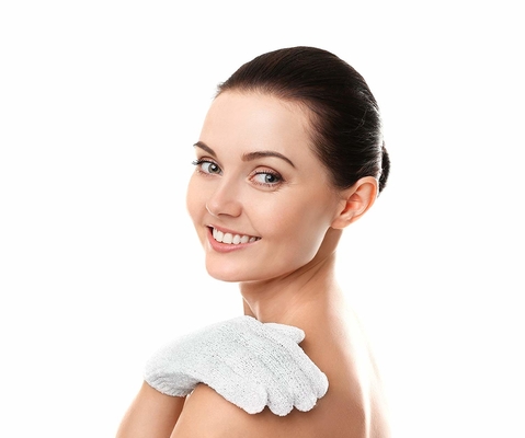 Double Sided Exfoliating Gloves Body Scrubber Scrubbing Glove Bath Mitts Scrubs for Shower