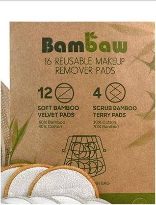 Reusable Makeup Remover Pads Bamboo Makeup Remover Pads With Laundry Bag Washable And Eco-Friendly For All Skin