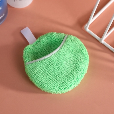 Customized Round Finger Pocket Colourful Face Pink Organic Microfiber Makeup Remover Pads Washable With Laundry Bag