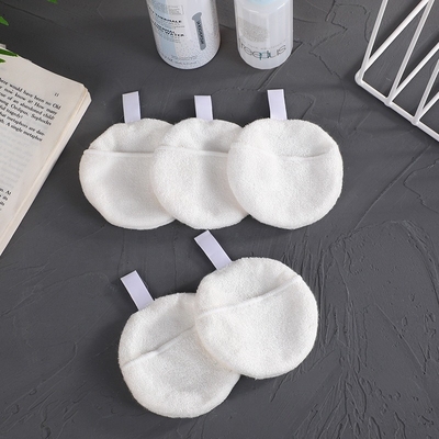 Four Layer Face Pads with Pocket White Reusable Bamboo Face Pads Eco-Conscious Makeup Remover Pads