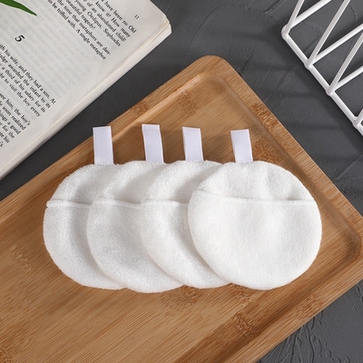 Four Layer Face Pads with Pocket White Reusable Bamboo Face Pads Eco-Conscious Makeup Remover Pads
