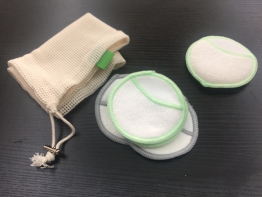 Organic Bamboo Cotton Terry Soft Facial Wipes Face Clean Pocket Makeup Remover Pads Reusable