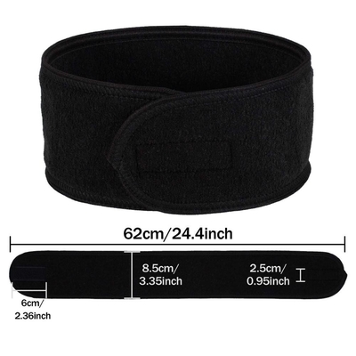 White Elastic Ajunstable Terry Cloth Spa Headband Stretch Towel Washable Facial Band Makeup Headband For Women