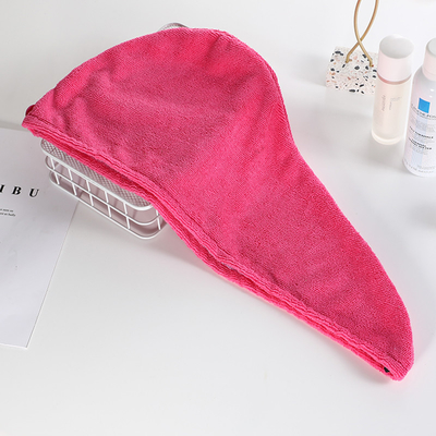 Microfiber Absorbent Dry Hair Cap Best Salon Wrap Shower Spa Head Towel With Button